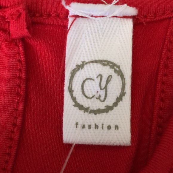 NWT CY Fasion Red Lace Front Spaghetti Strap Top - Picture 4 of 8